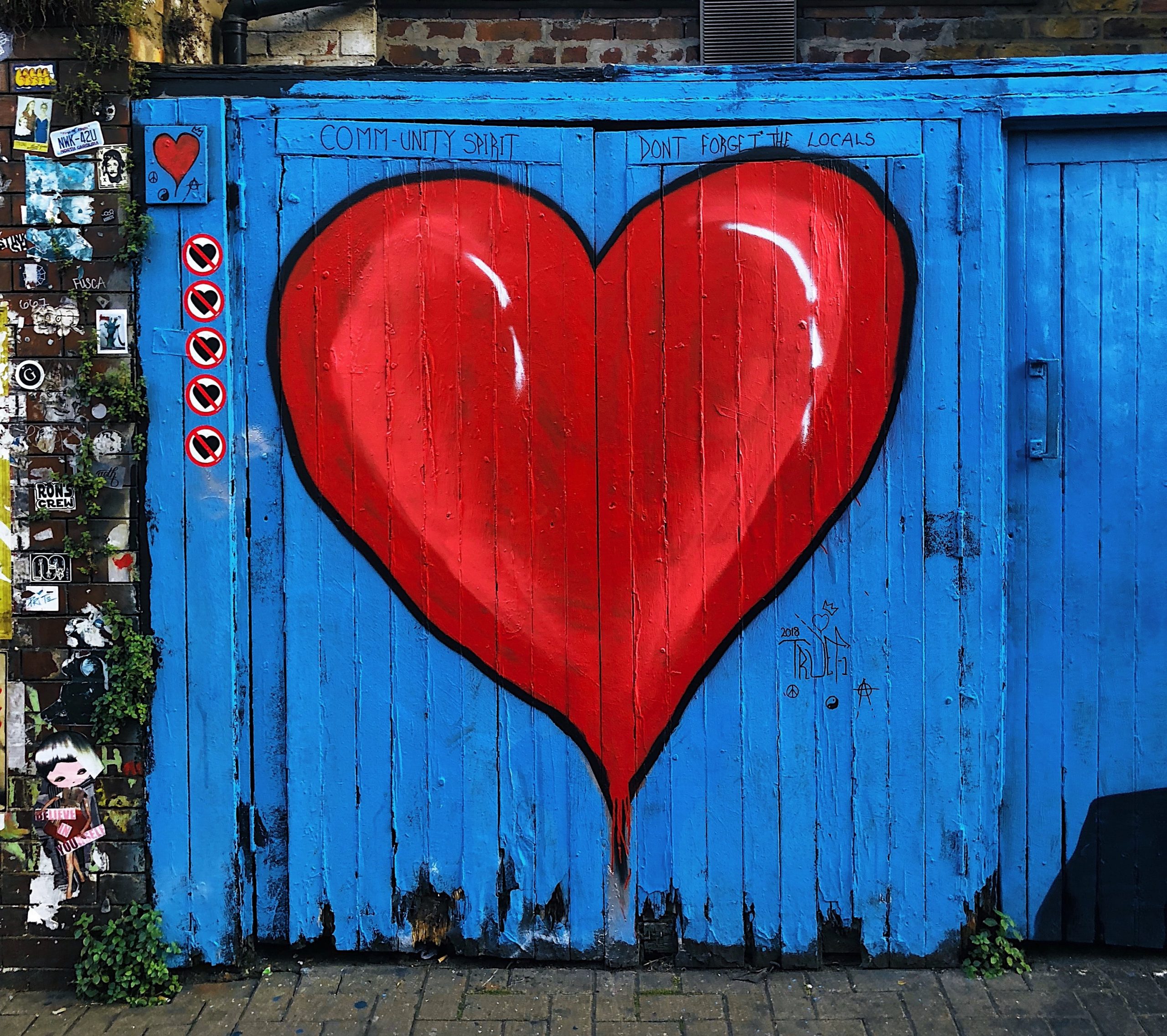 Heart Spray Painted On Wall