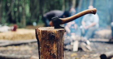 Axe Chopping Wood